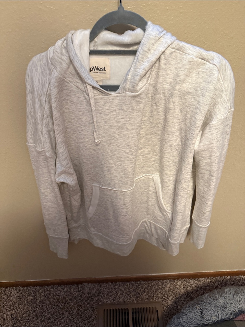 UpWest Light Gray Hooded Pullover Sweater